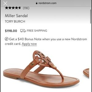 New Tory Burch leather sandals